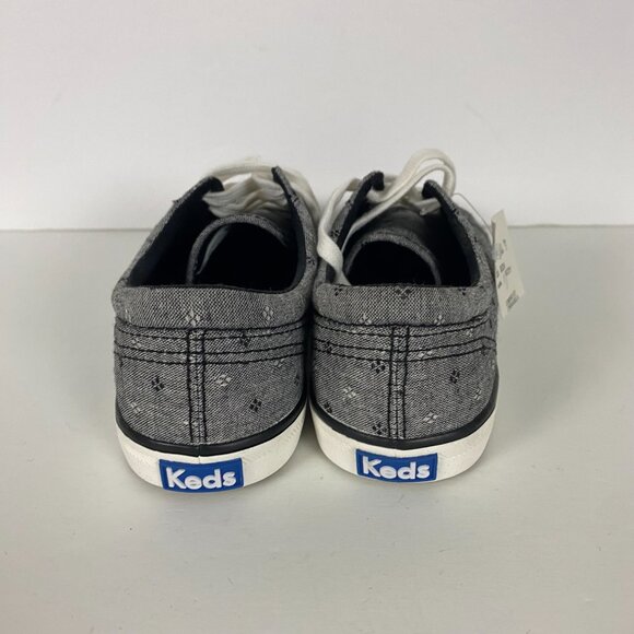 NWT Womens Keds Maven Chambray Diamond Shoes Sneakers Size 7.5 Black/Gray/White - Picture 8 of 13